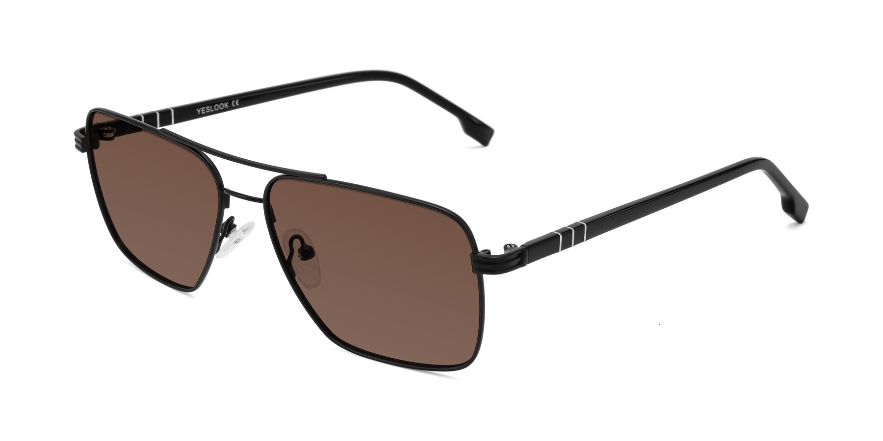 Angle of Flinders in Matte Black with Brown Tinted Lenses
