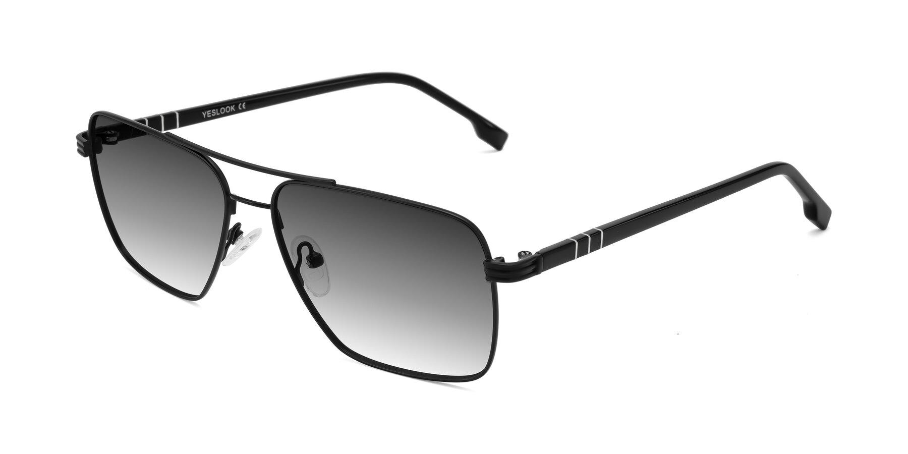 Angle of Flinders in Matte Black with Gray Gradient Lenses