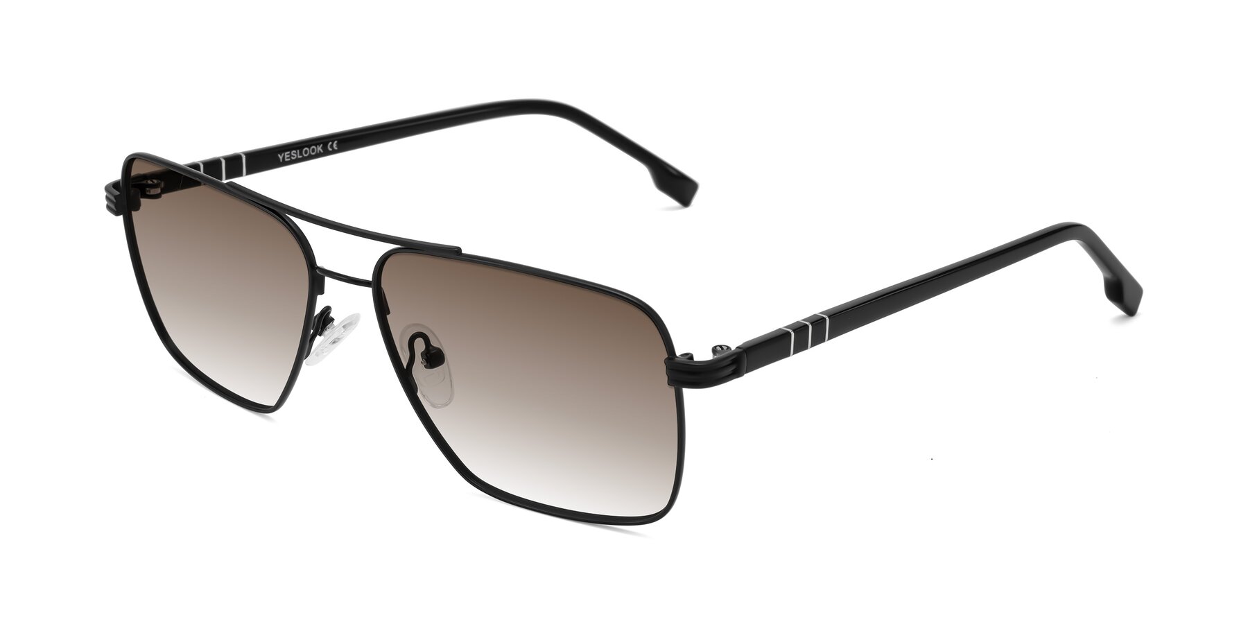 Angle of Flinders in Matte Black with Brown Gradient Lenses