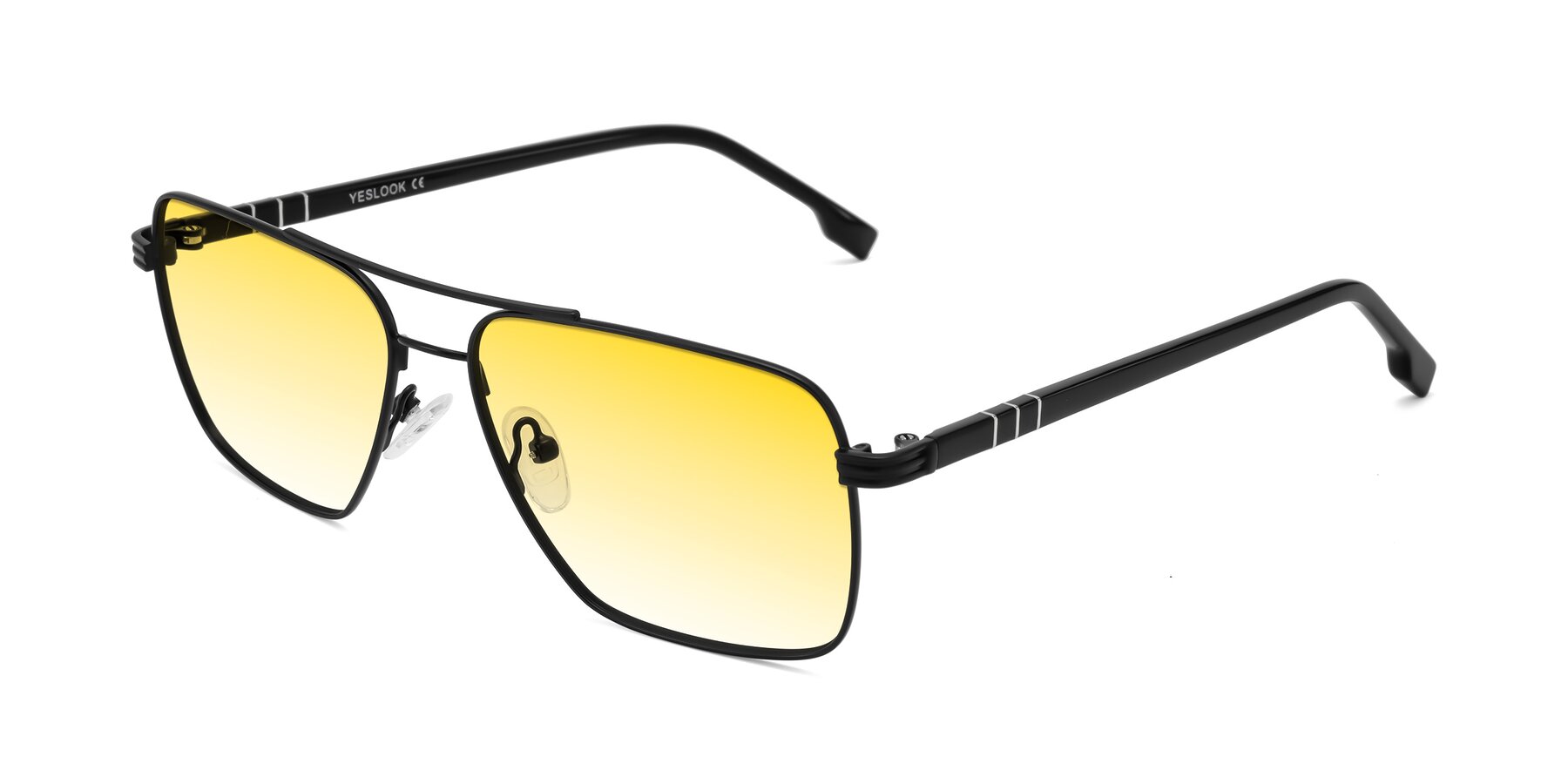 Angle of Flinders in Matte Black with Yellow Gradient Lenses