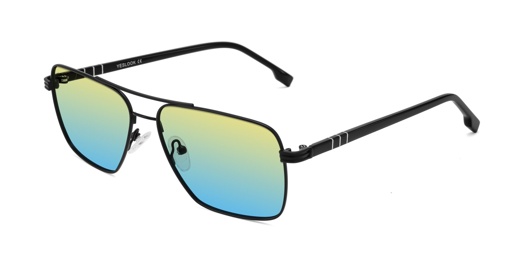 Angle of Flinders in Matte Black with Yellow / Blue Gradient Lenses