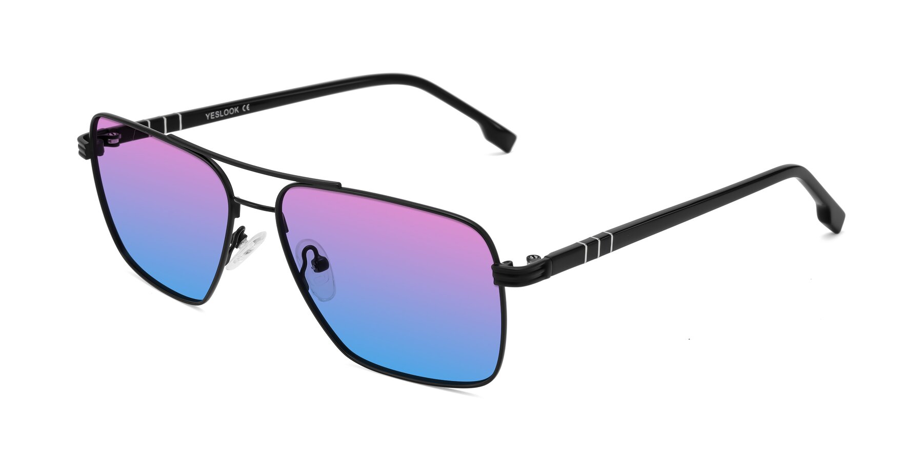 Angle of Flinders in Matte Black with Pink / Blue Gradient Lenses