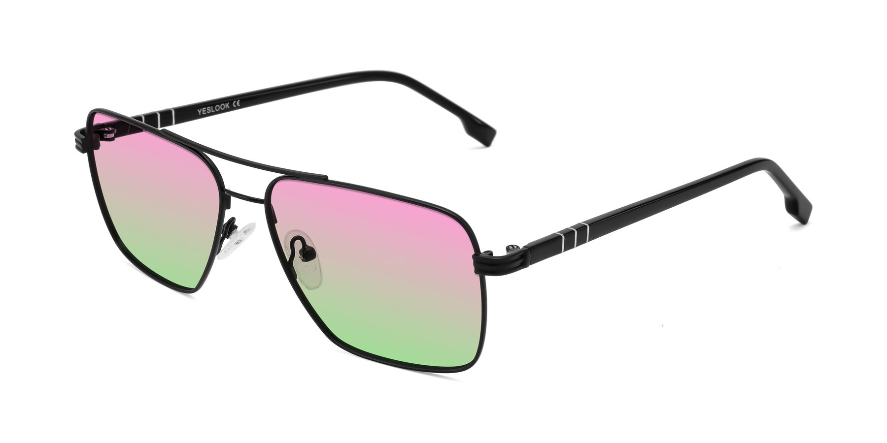 Angle of Flinders in Matte Black with Pink / Green Gradient Lenses