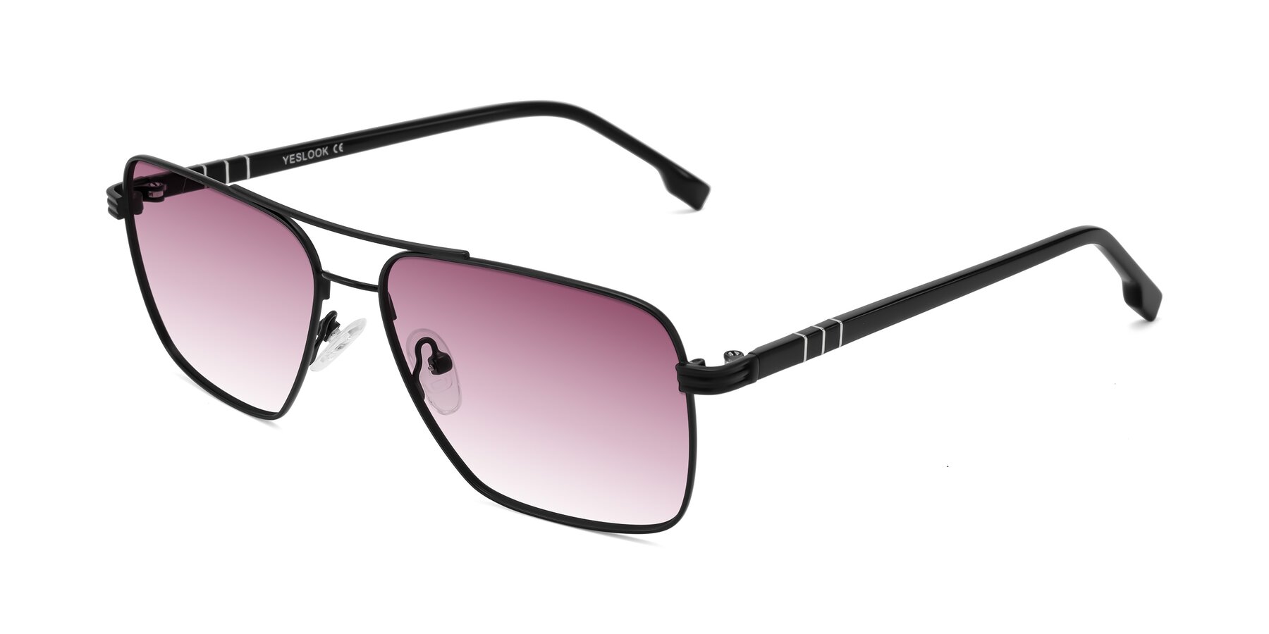 Angle of Flinders in Matte Black with Wine Gradient Lenses