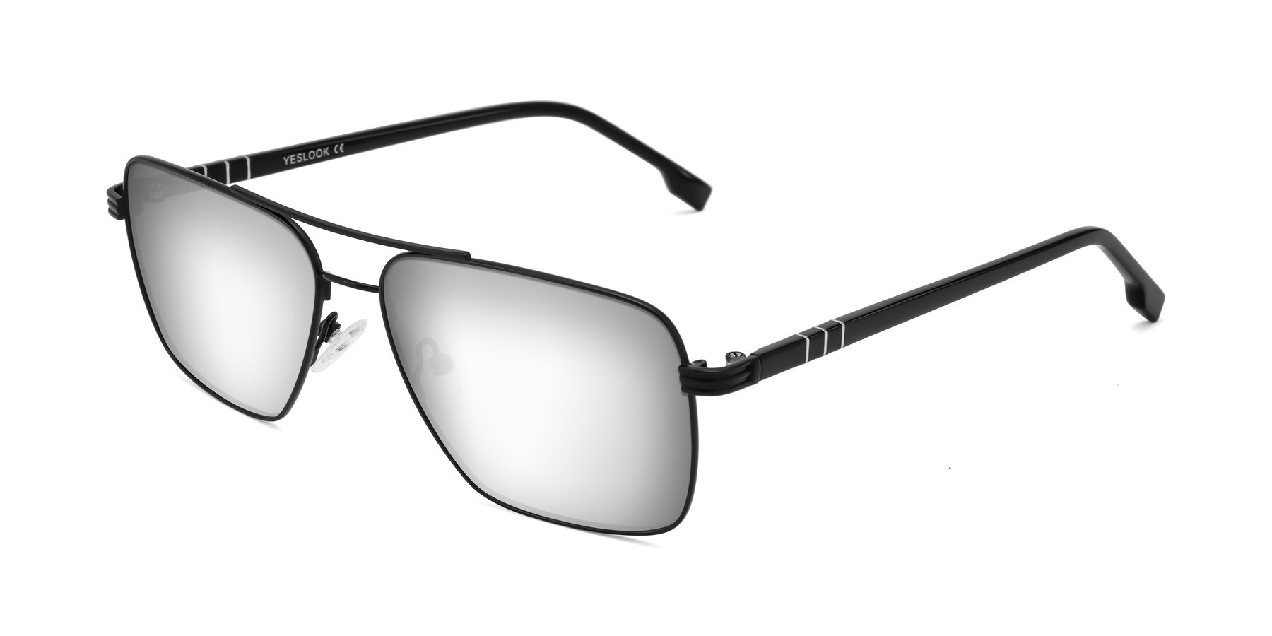 Angle of Flinders in Matte Black with Silver Mirrored Lenses