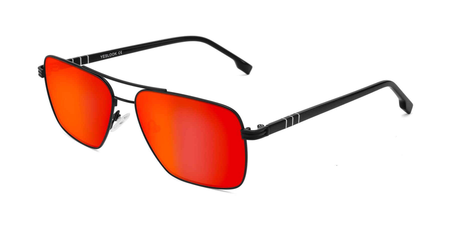 Angle of Flinders in Matte Black with Red Gold Mirrored Lenses