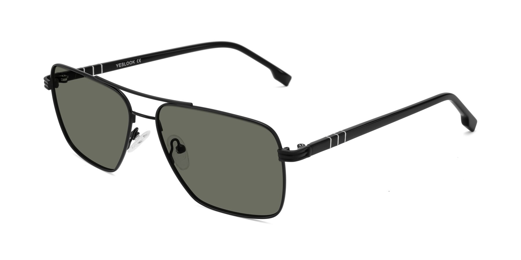 Angle of Flinders in Matte Black with Gray Polarized Lenses