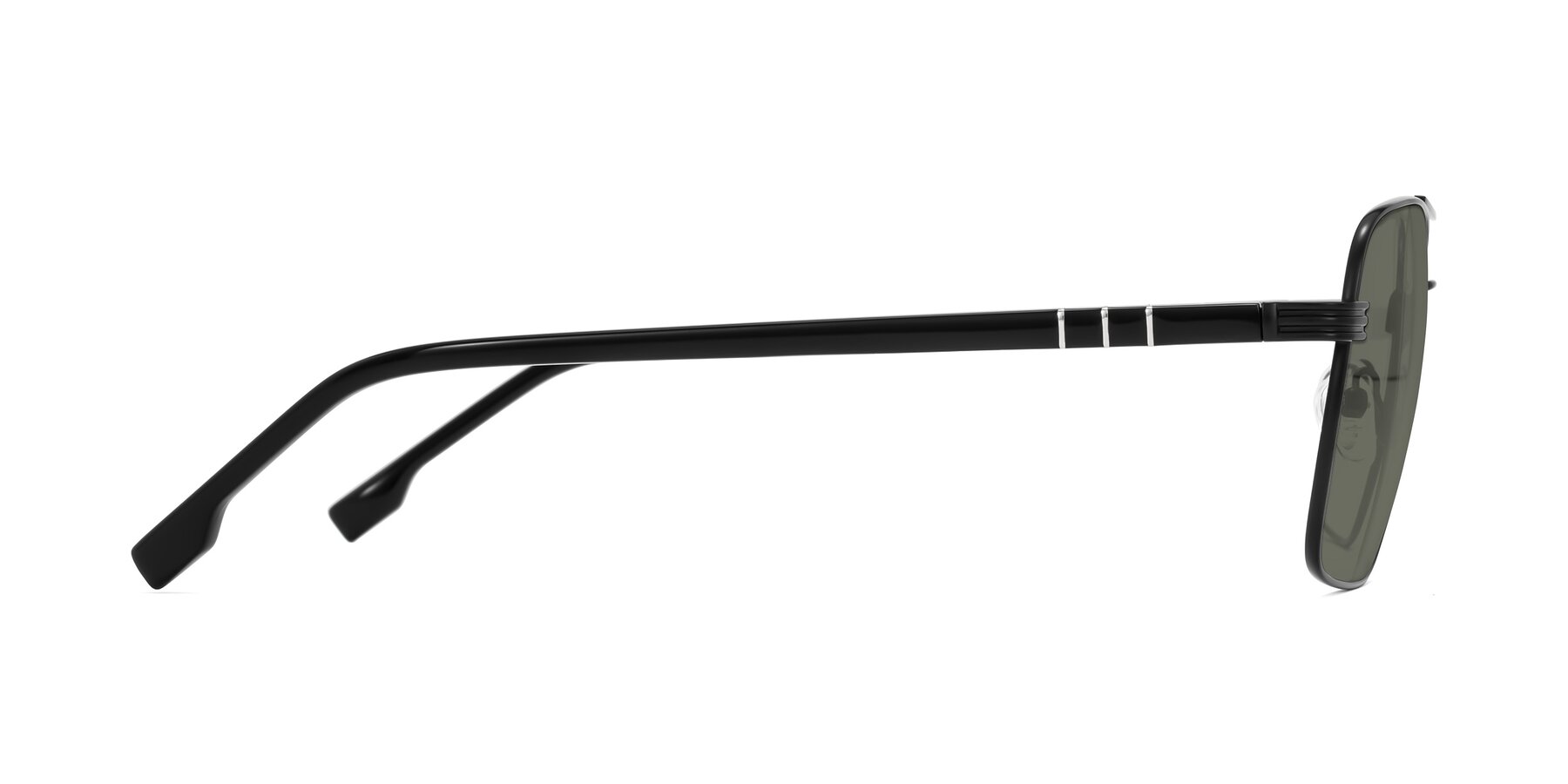 Side of Flinders in Matte Black with Gray Polarized Lenses