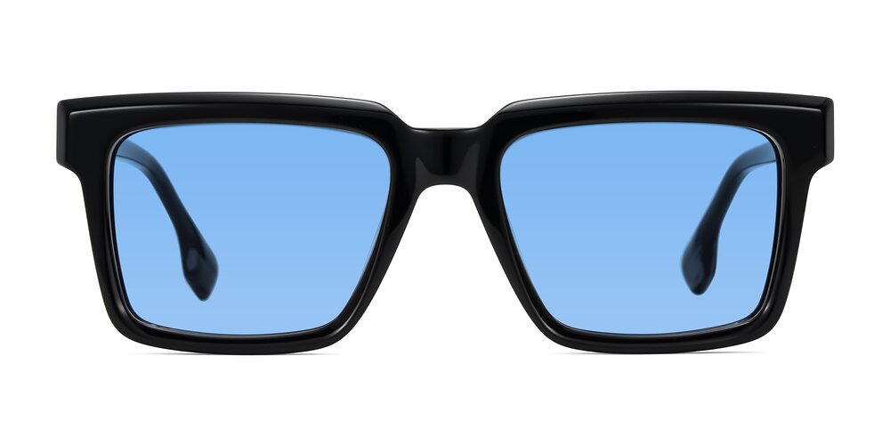 Kieta - Black/Gray Brown Striped Tinted Sunglasses