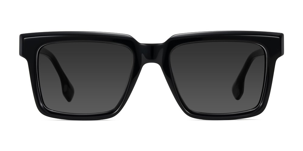 Kieta - Black/Gray Brown Striped Tinted Sunglasses