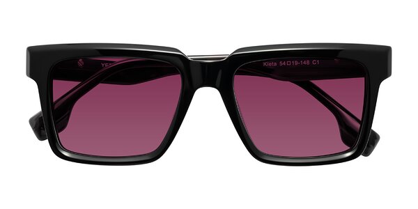 Front of Kieta in Black/Gray Brown Striped