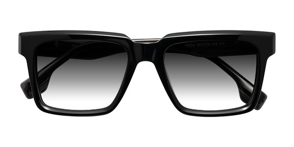 Front of Kieta in Black/Gray Brown Striped