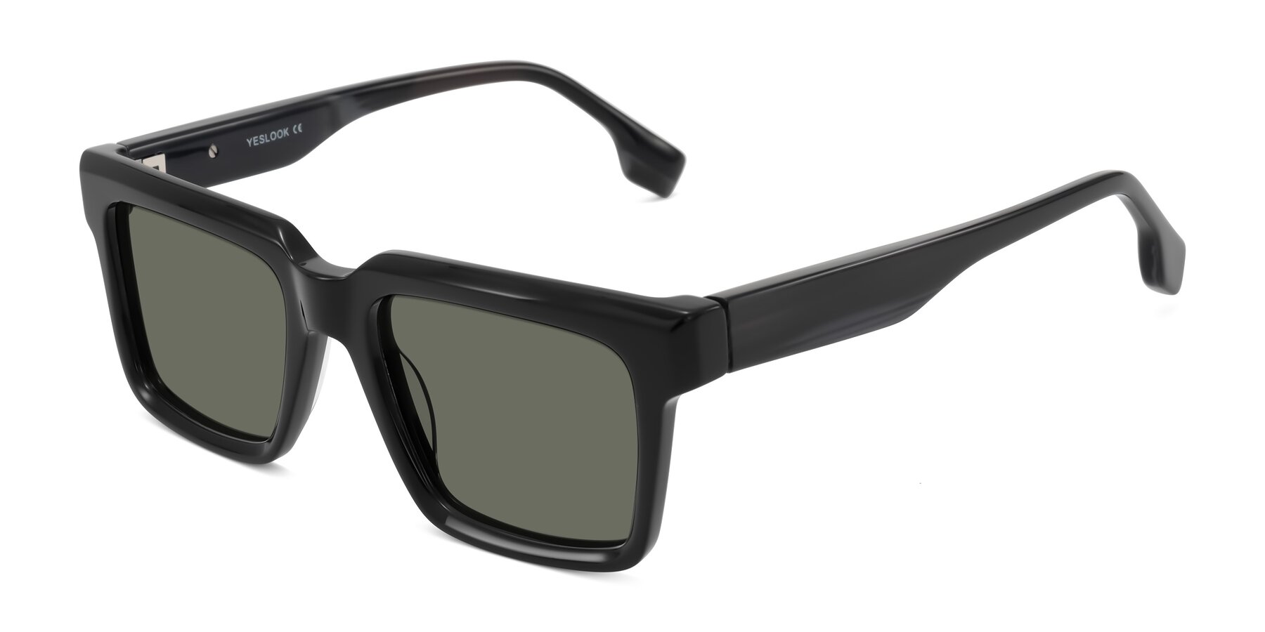 Angle of Kieta in Black/Gray Brown Striped with Gray Polarized Lenses