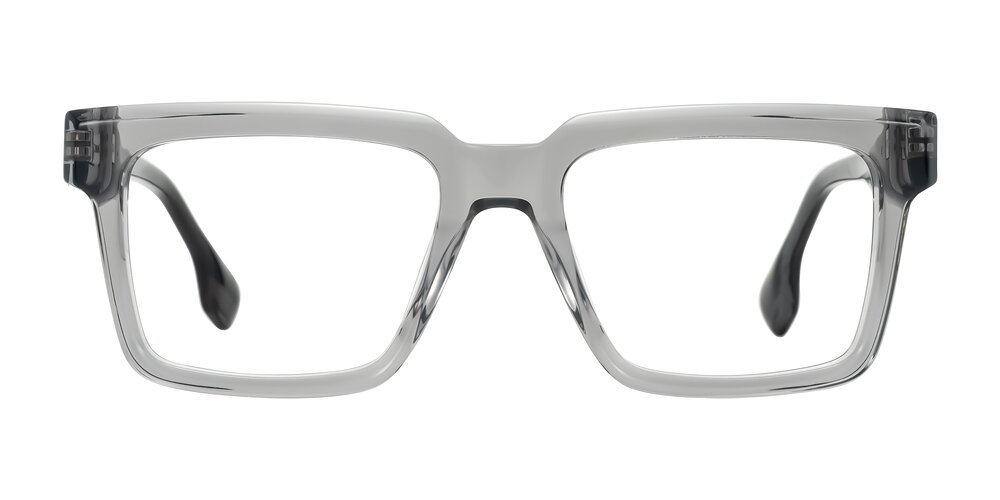 Kieta - Transparent Gray/Gray Brown Striped Eyeglasses