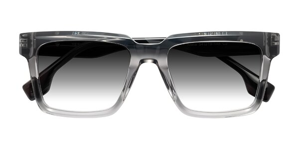 Front of Kieta in Transparent Gray/Gray Brown Striped