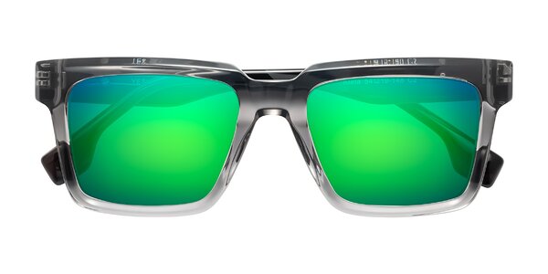 Front of Kieta in Transparent Gray/Gray Brown Striped