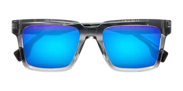 Front of Kieta in Transparent Gray/Gray Brown Striped