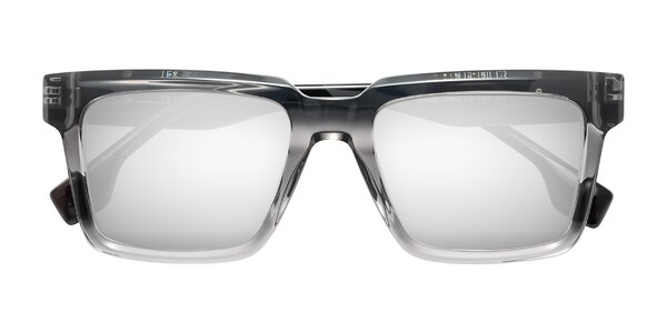 Front of Kieta in Transparent Gray/Gray Brown Striped