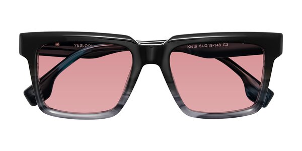 Front of Kieta in Gradient Gray/Blue Striped