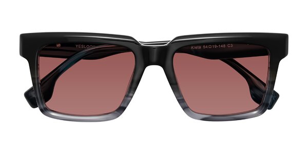 Front of Kieta in Gradient Gray/Blue Striped