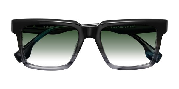 Front of Kieta in Gradient Gray/Blue Striped