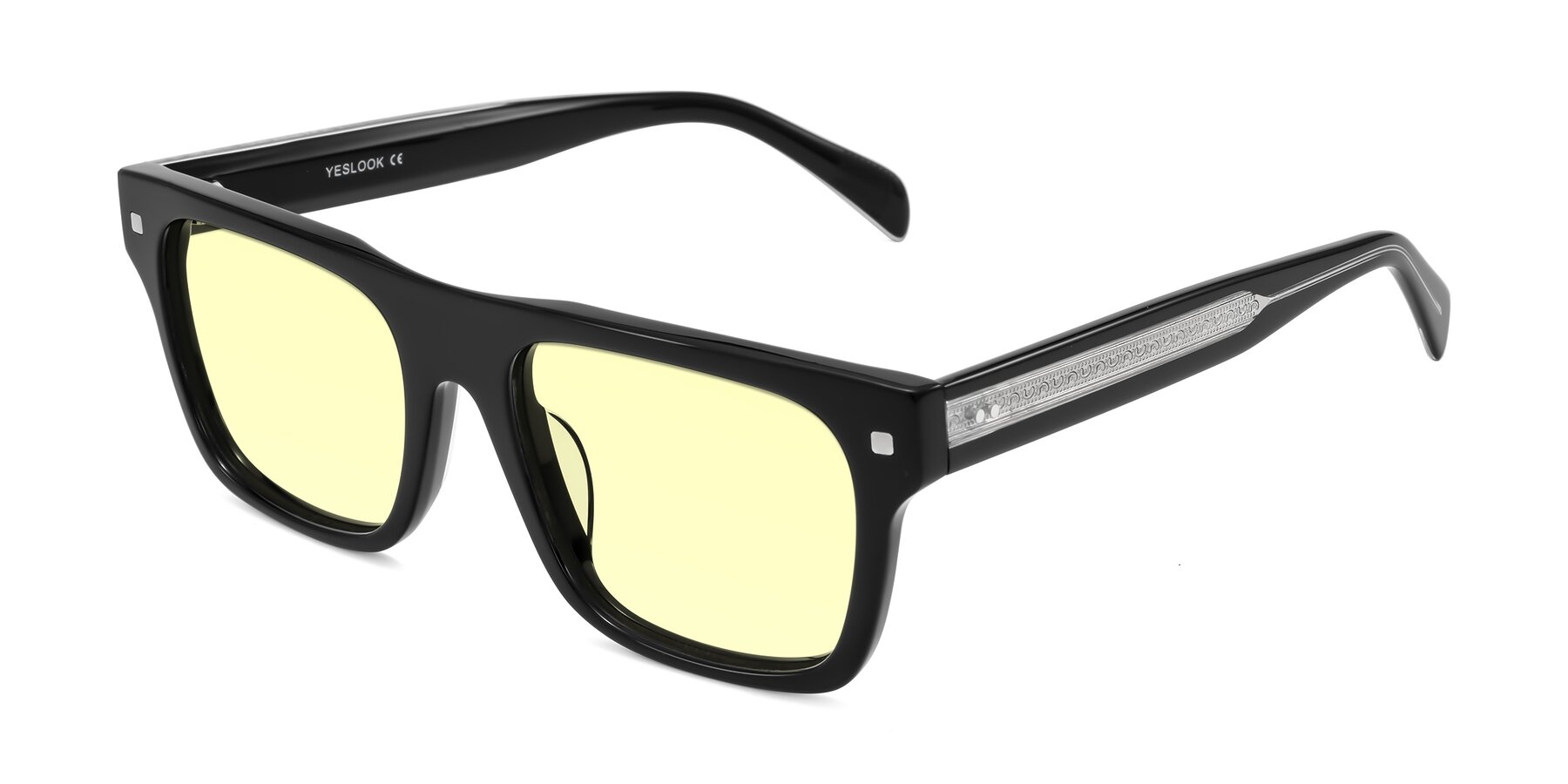 Angle of Emas in Black with Light Yellow Tinted Lenses