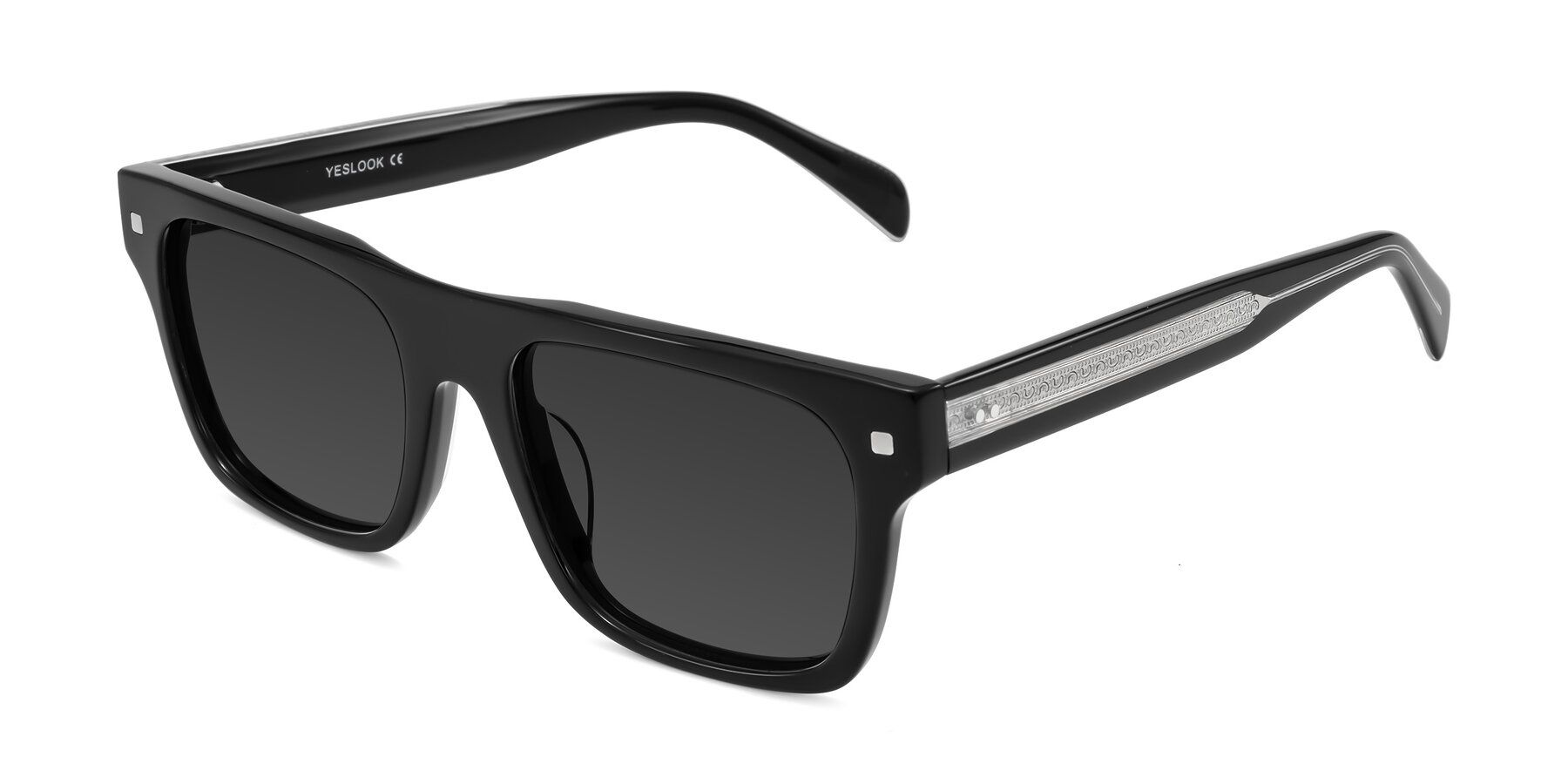 Angle of Emas in Black with Gray Tinted Lenses