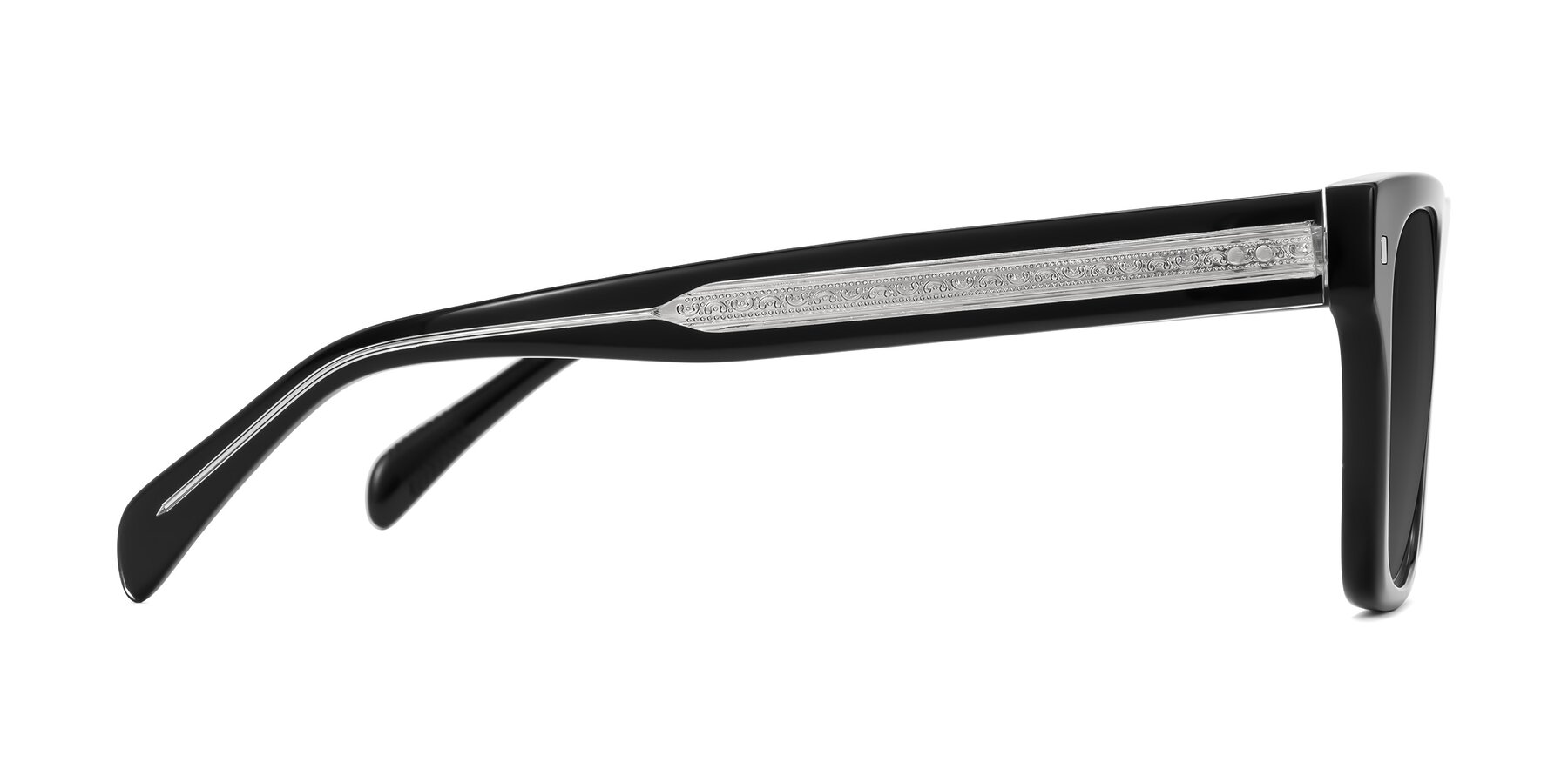 Side of Emas in Black with Gray Tinted Lenses