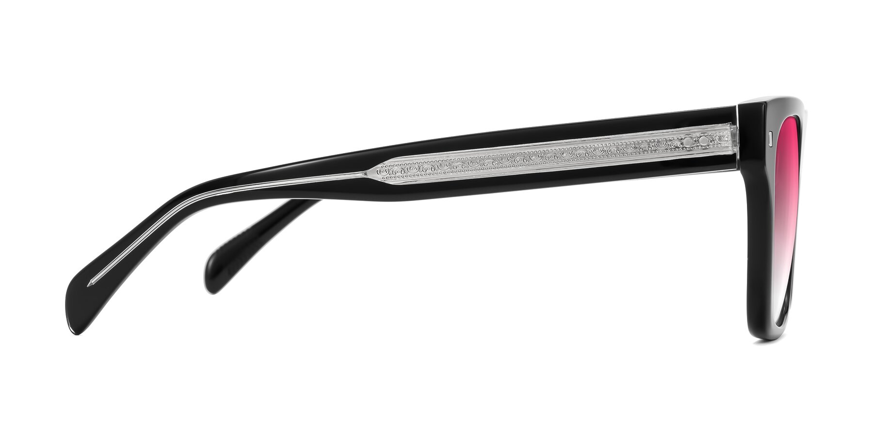 Side of Emas in Black with Pink Gradient Lenses