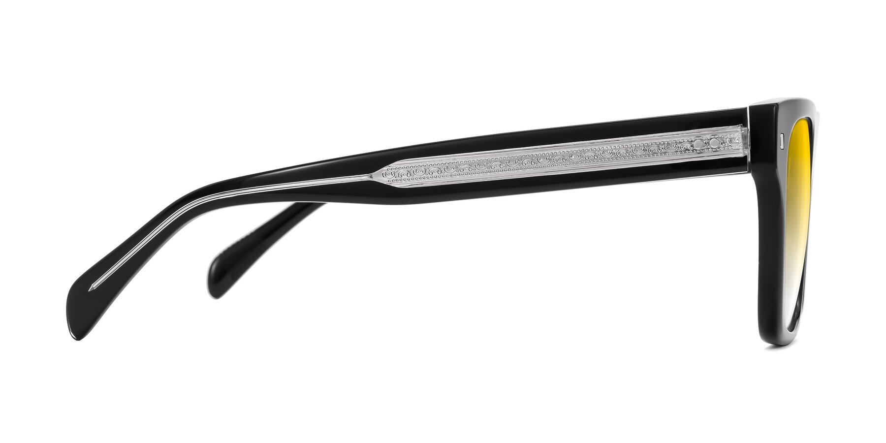 Side of Emas in Black with Yellow Gradient Lenses