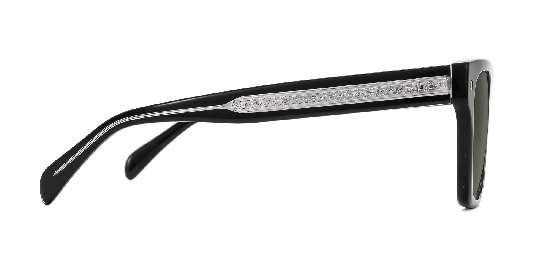 Side of Emas in Black with Gray Polarized Lenses