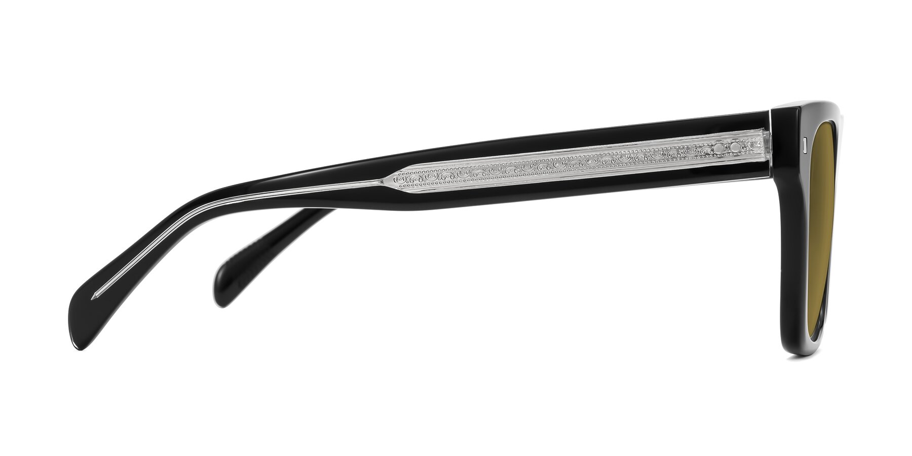 Side of Emas in Black with Brown Polarized Lenses