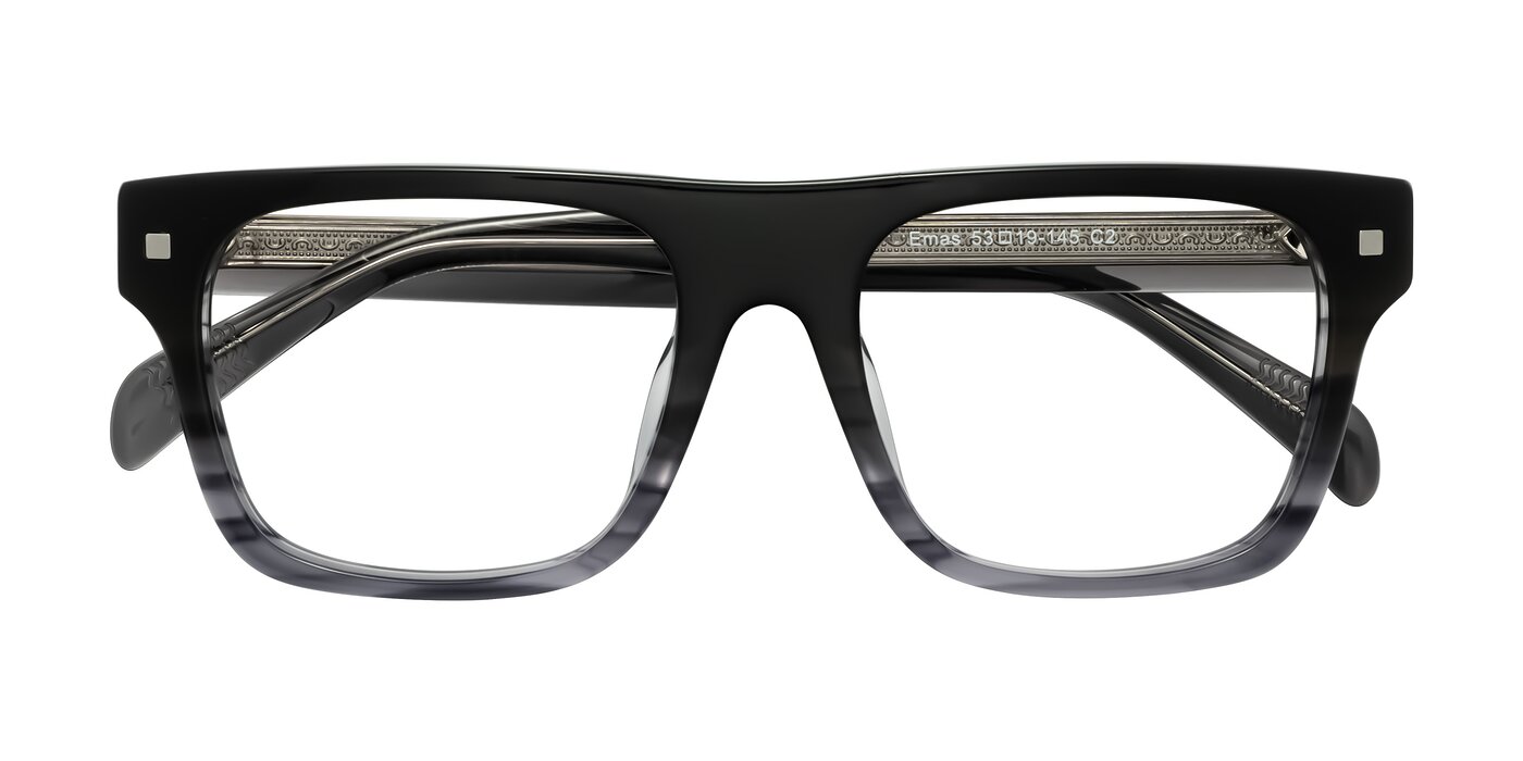 Emas - Gray Striped Eyeglasses