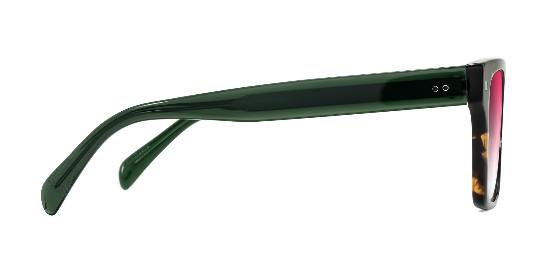 Side of Emas in Tortoise/Green with Pink Gradient Lenses