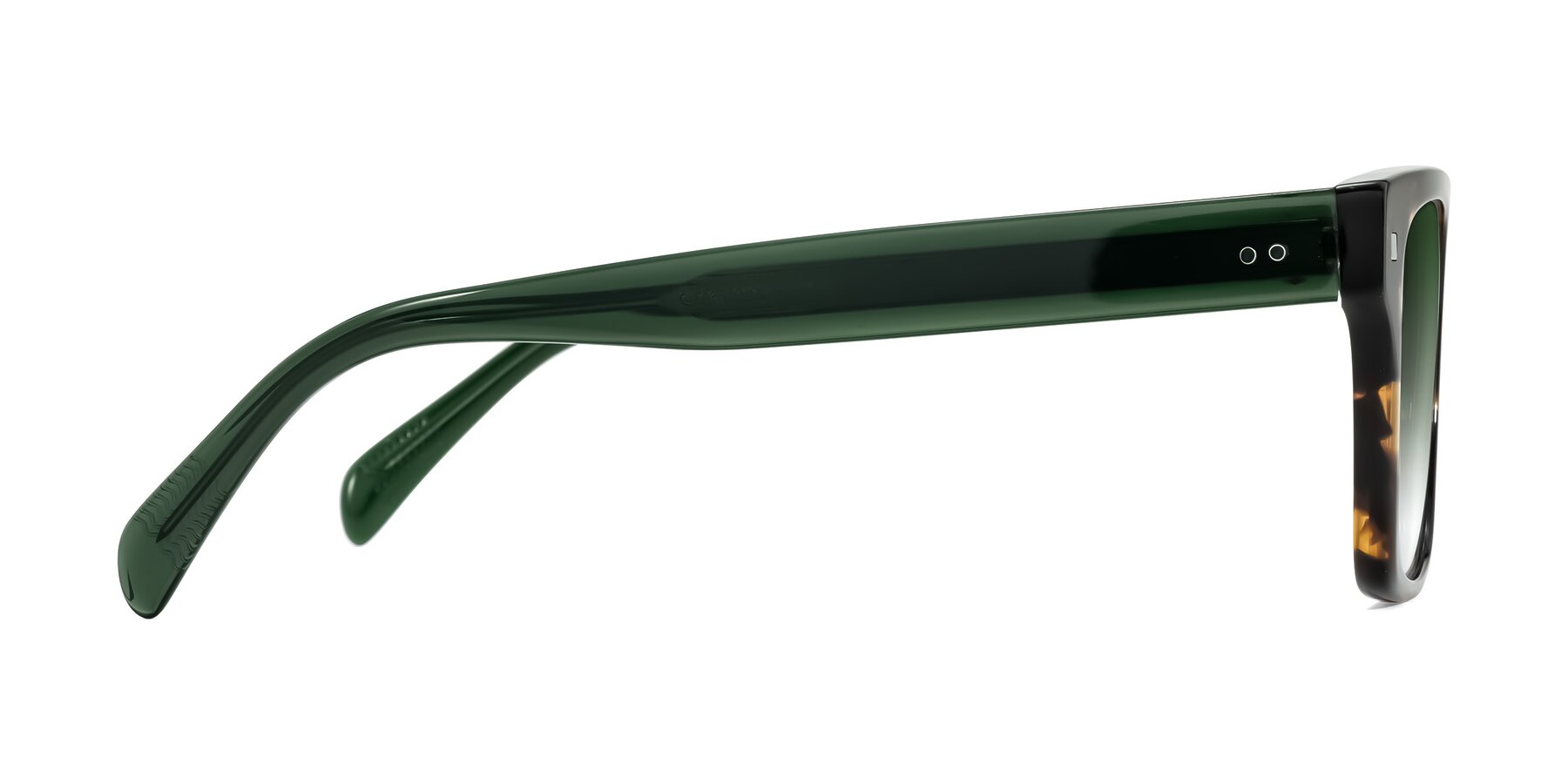 Side of Emas in Tortoise/Green with Green Gradient Lenses