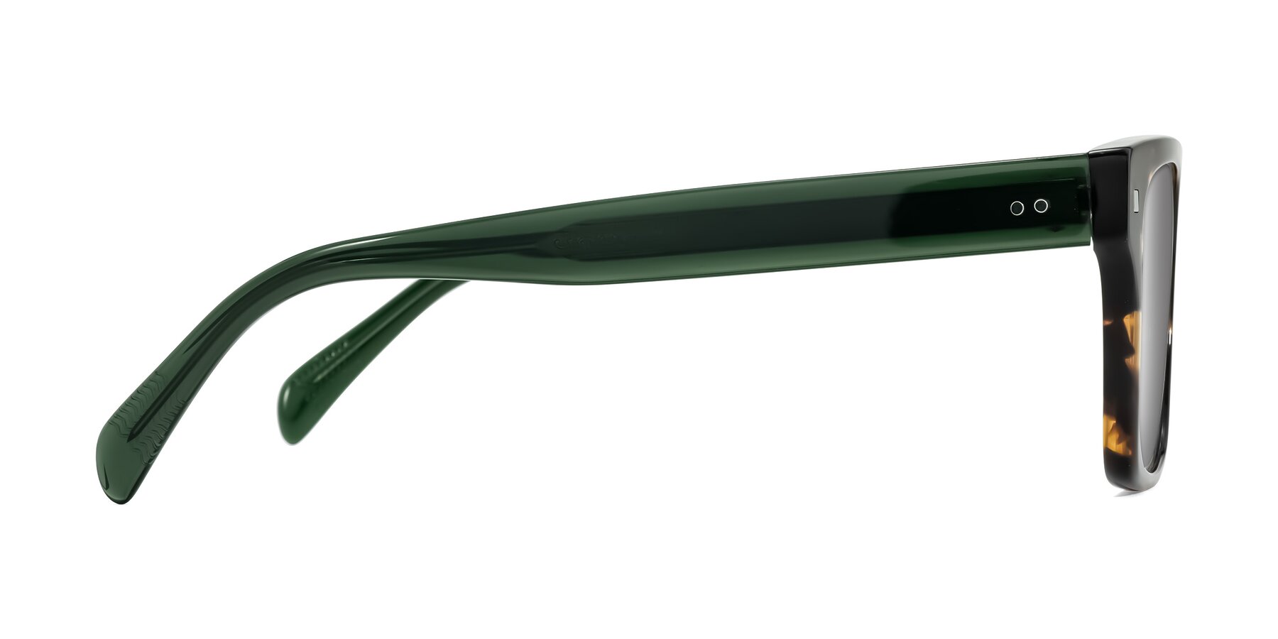 Side of Emas in Tortoise/Green with Silver Mirrored Lenses