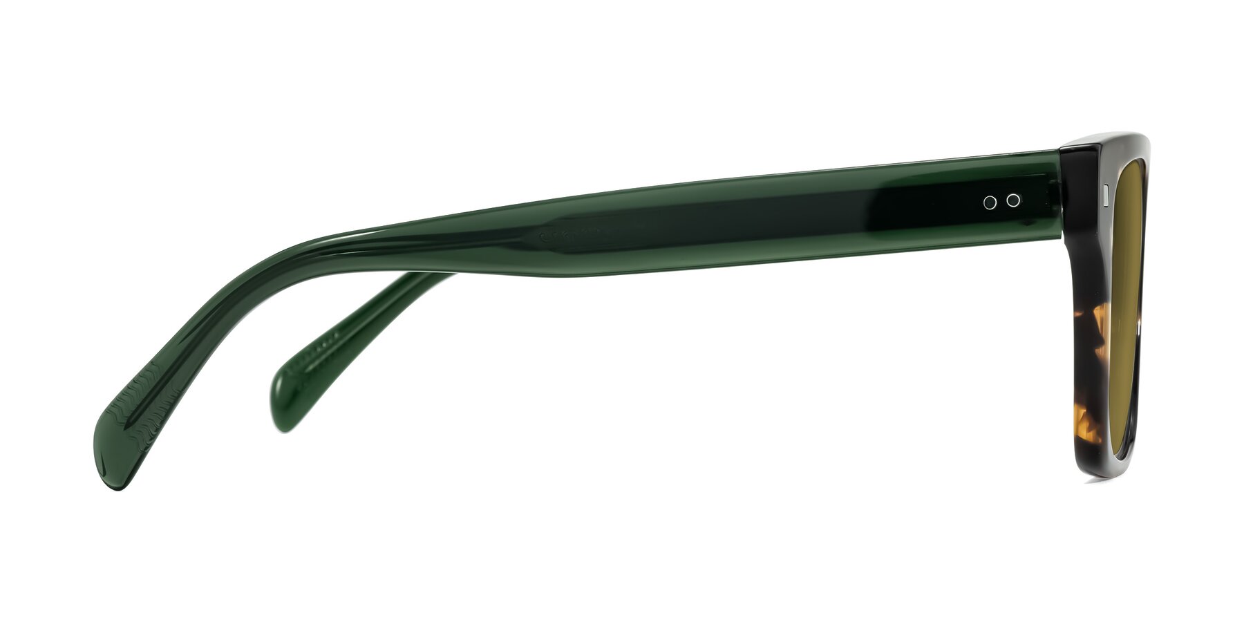 Side of Emas in Tortoise/Green with Brown Polarized Lenses