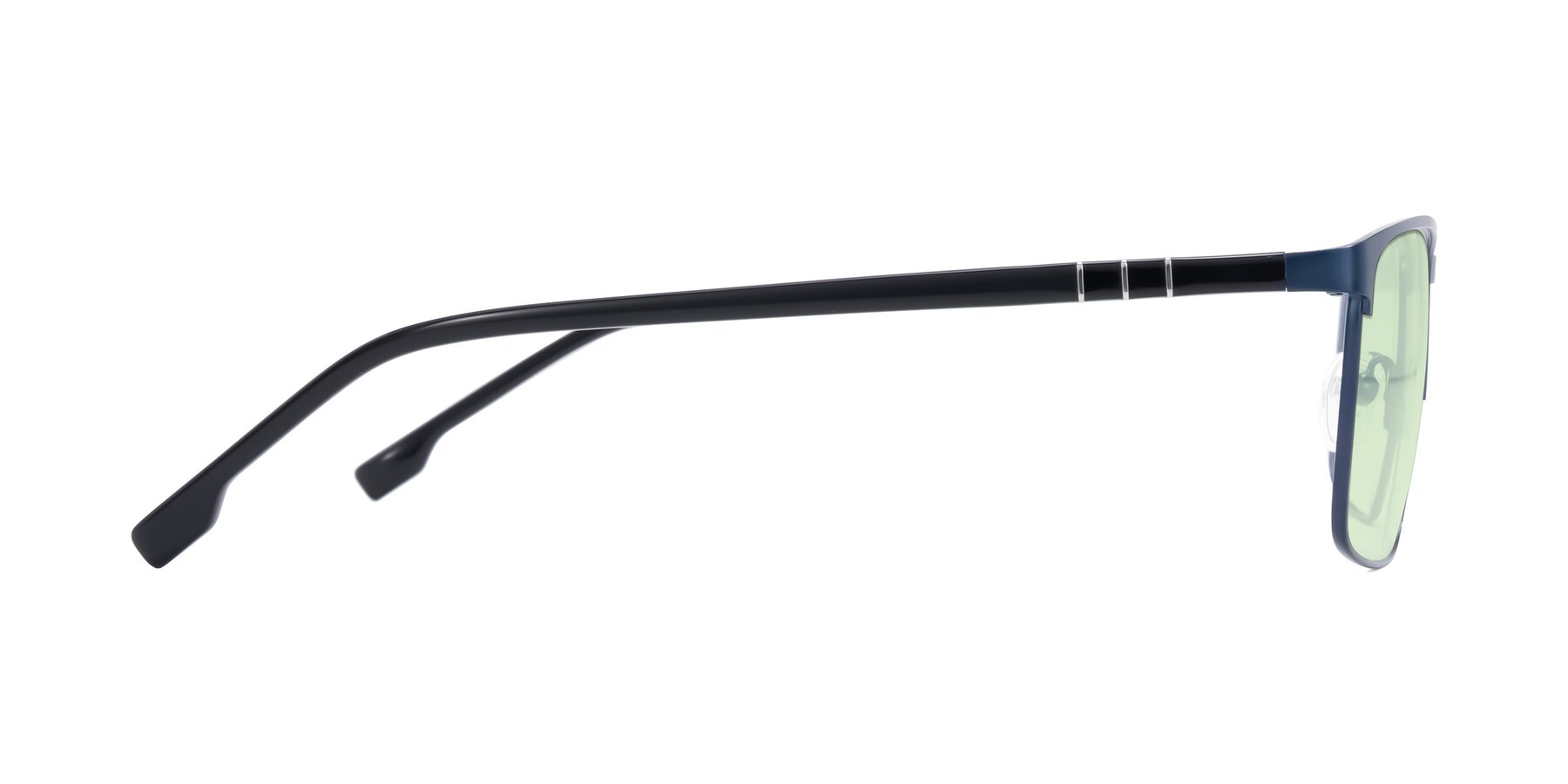 Side of Sampit in Matte Blue with Light Green Tinted Lenses