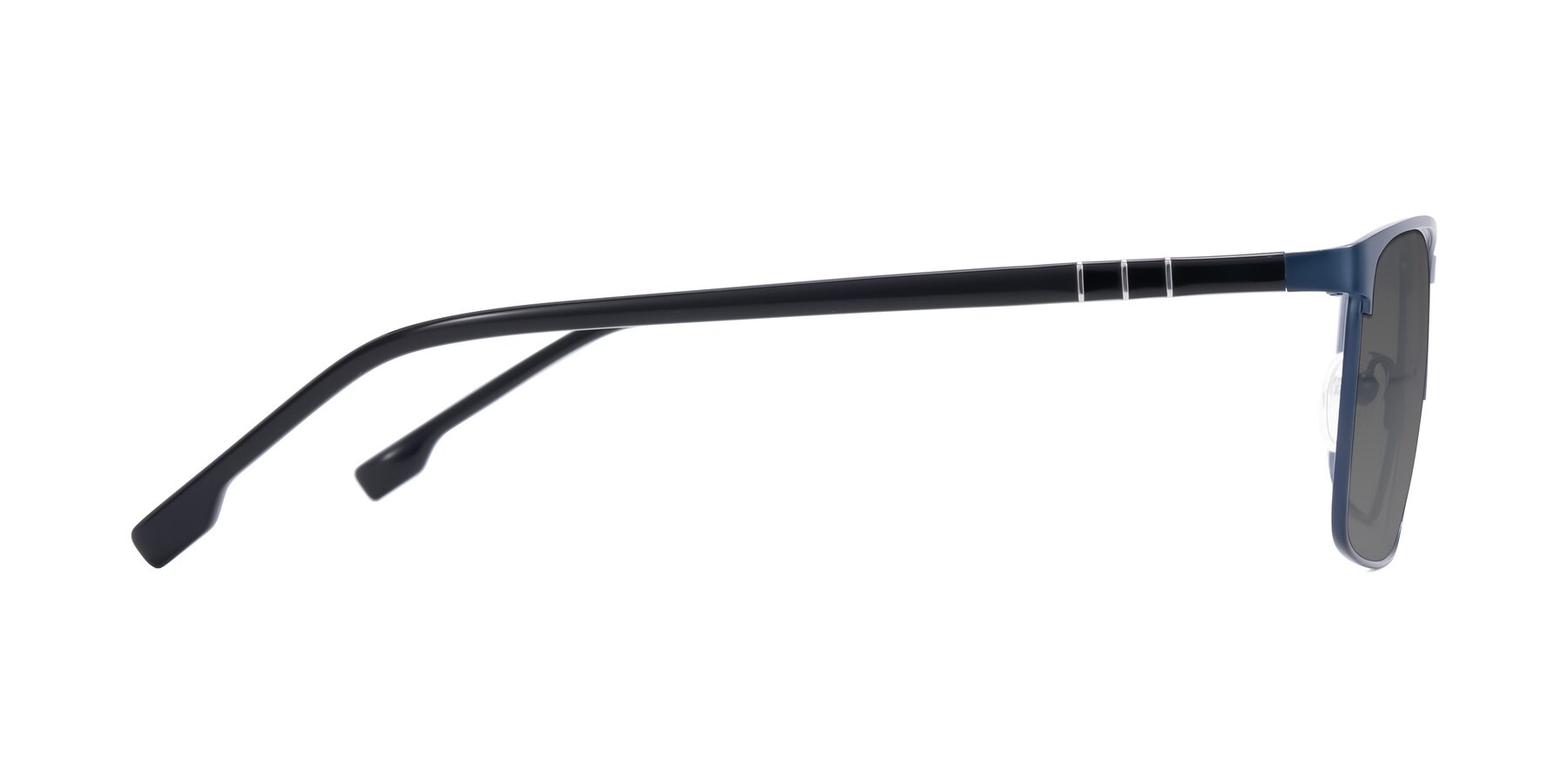 Side of Sampit in Matte Blue with Medium Gray Tinted Lenses