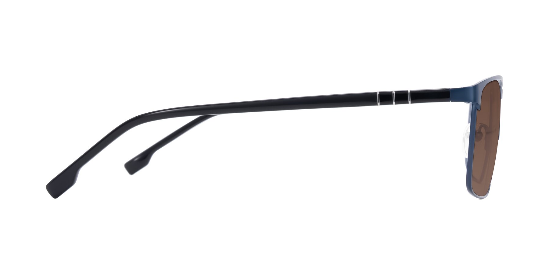 Side of Sampit in Matte Blue with Brown Tinted Lenses