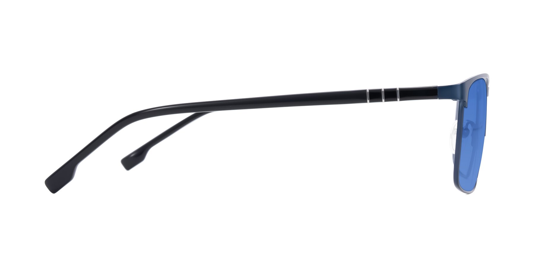 Side of Sampit in Matte Blue with Blue Tinted Lenses
