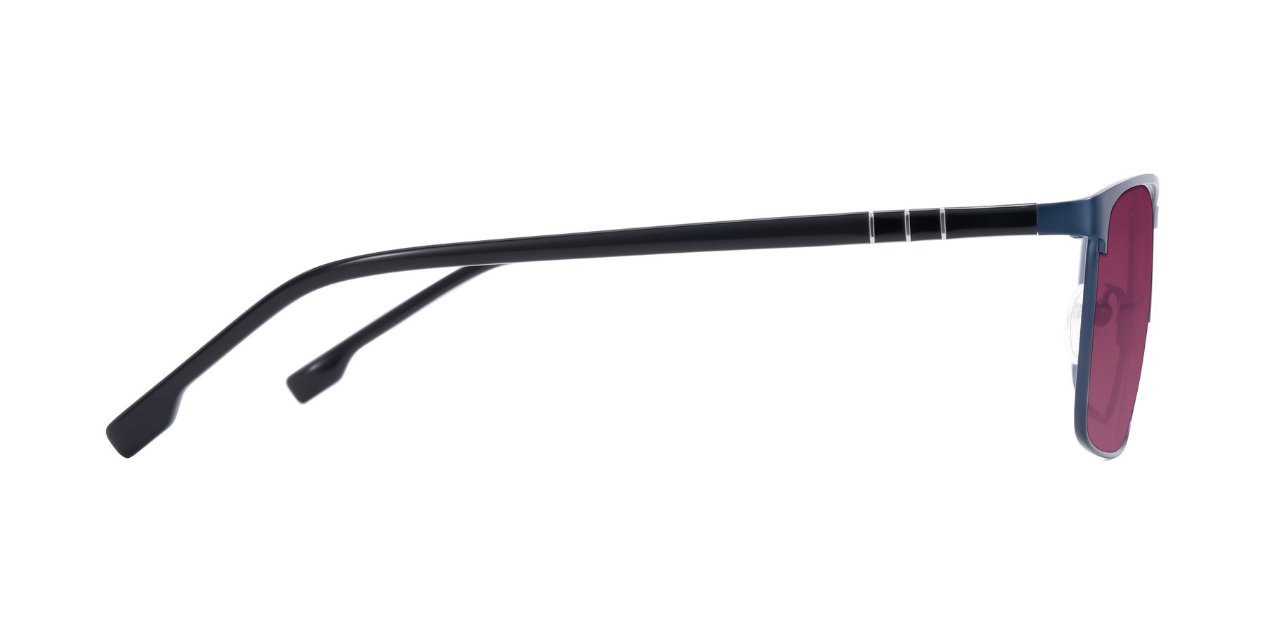 Side of Sampit in Matte Blue with Wine Tinted Lenses