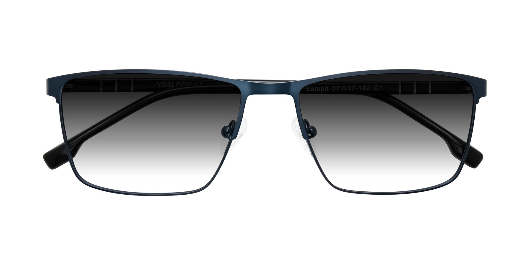 Folded Front of Sampit in Matte Blue with Gray Gradient Lenses