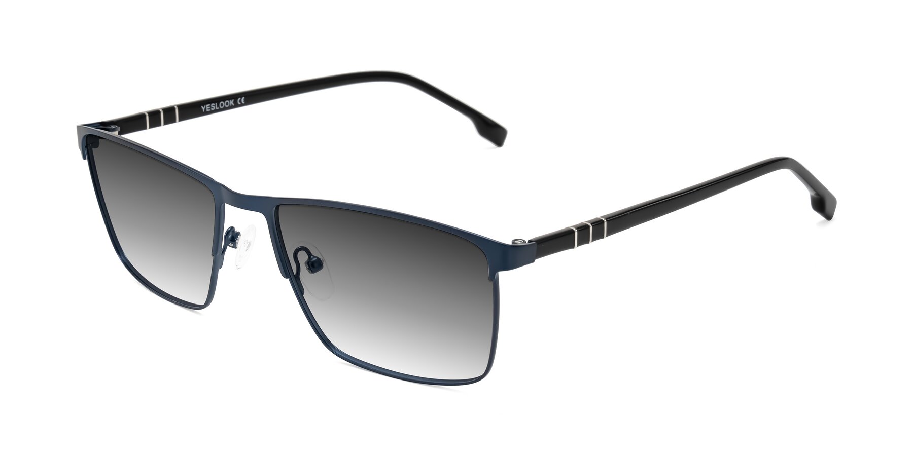 Angle of Sampit in Matte Blue with Gray Gradient Lenses