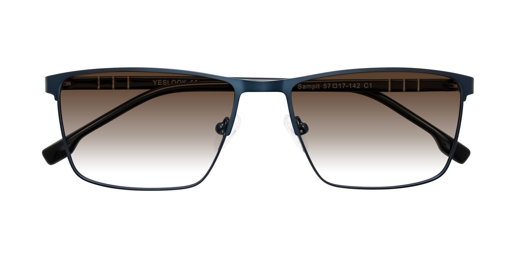 Folded Front of Sampit in Matte Blue with Brown Gradient Lenses