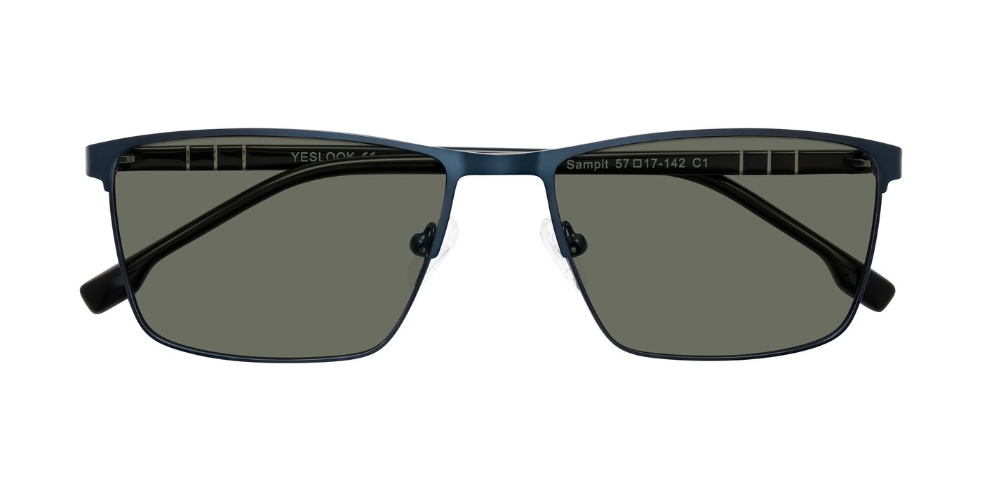 Sampit - Matte Blue Polarized Sunglasses