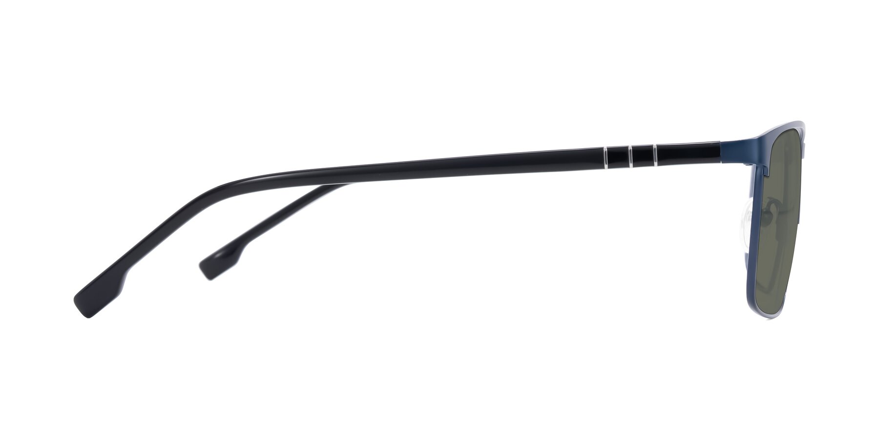 Side of Sampit in Matte Blue with Gray Polarized Lenses