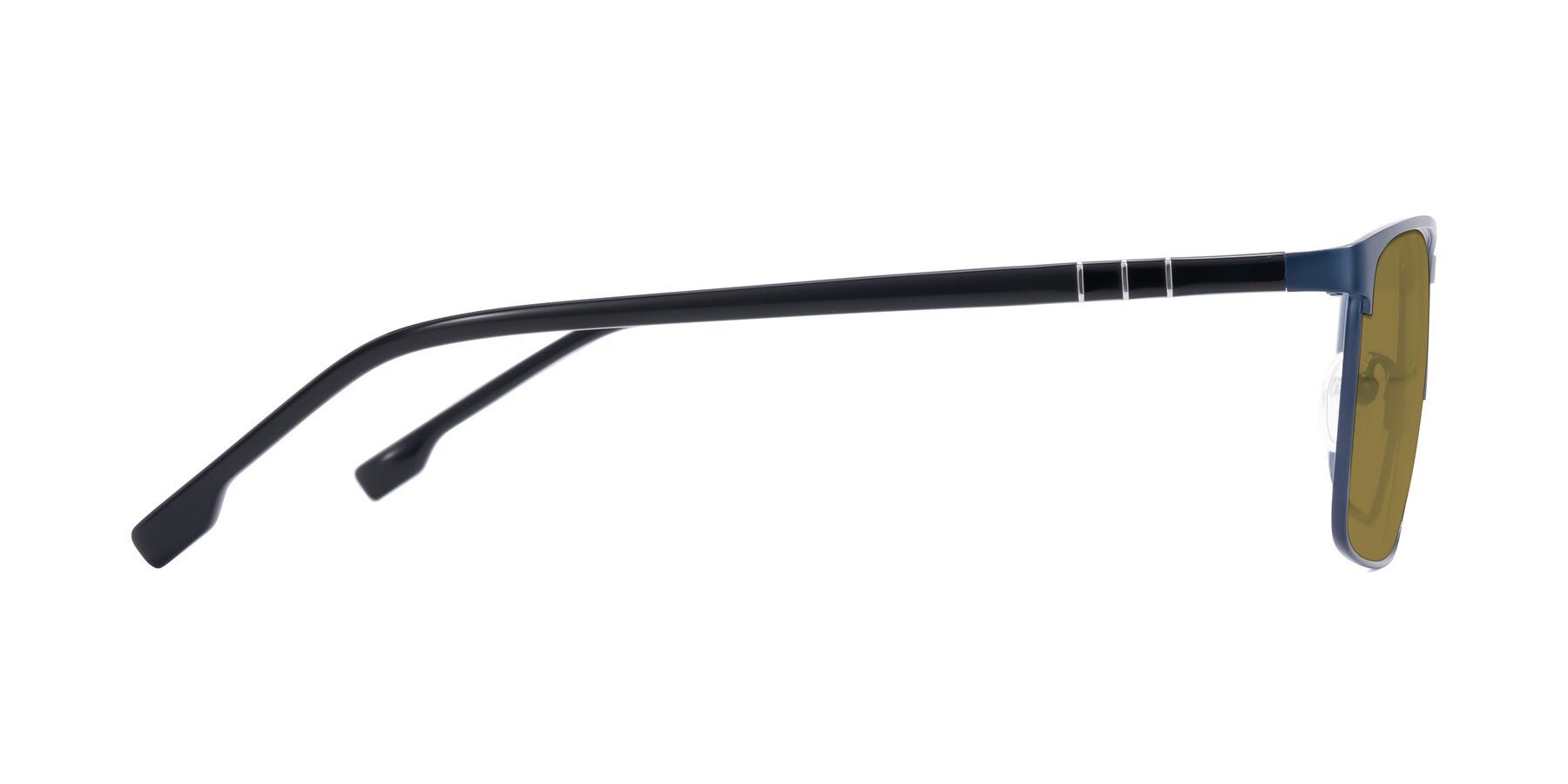 Side of Sampit in Matte Blue with Brown Polarized Lenses