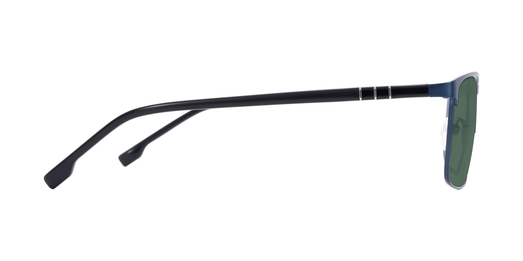 Side of Sampit in Matte Blue with Green Polarized Lenses