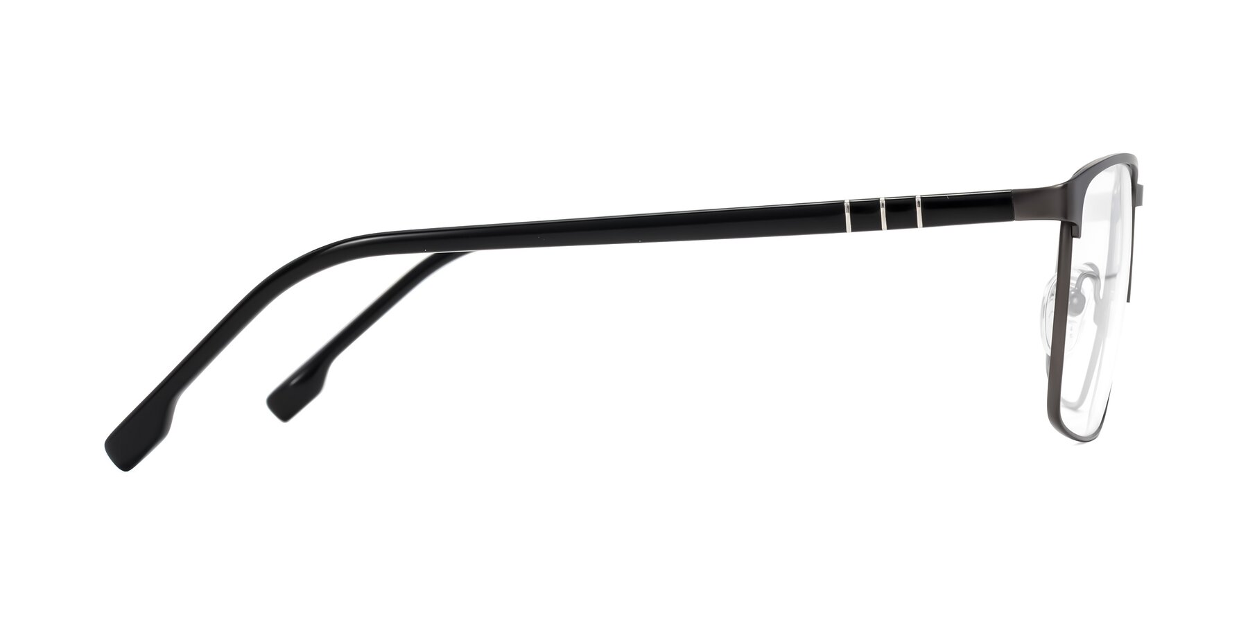 Side of Sampit in Gunmetal with Clear Blue Light Blocking Lenses